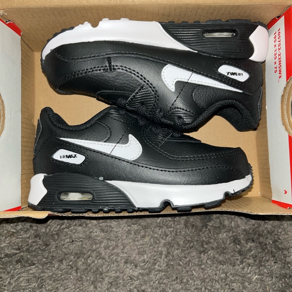 Nike Kids' Air Max 90 Black White Sneakers